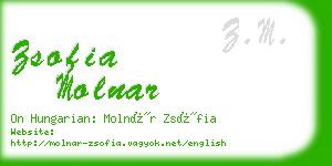 zsofia molnar business card